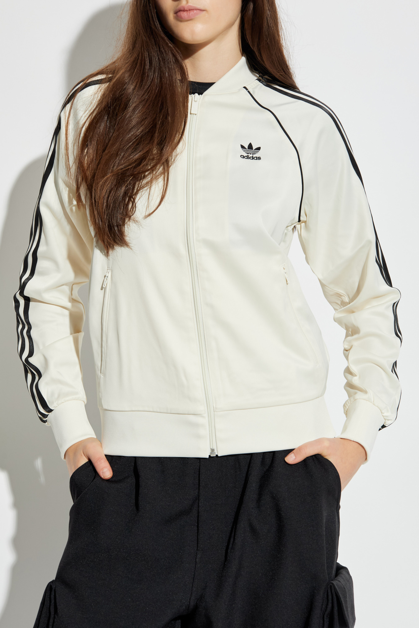 Kremowy Bluza ze stójką ADIDAS Originals - Vitkac Polska